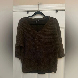Women’s KUT From The Kloth V Neck Brown Loose‎ Fit Sweater. Size Small.